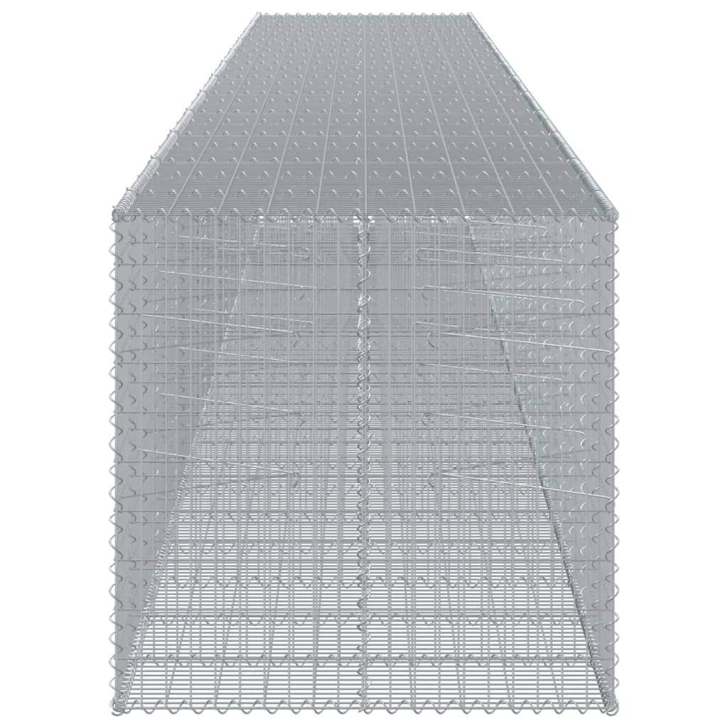 Gabion with Lid 1150 X 100 X 100 Cm Galvanized Iron