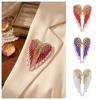 Sparkling Rhinestone Angel Wings Brooch Hand-Made Enamel Lapel Pin Brooch Elegant Brooch Pin  Women