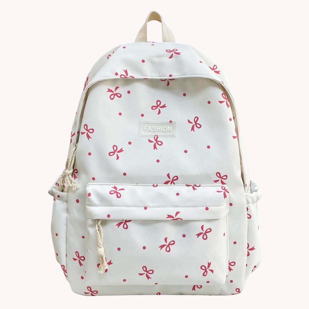 Women Laptop Backpack Large Capacity Versatile Rucksack Bowknot Backpack School Outdoor Camping Picnic Bag