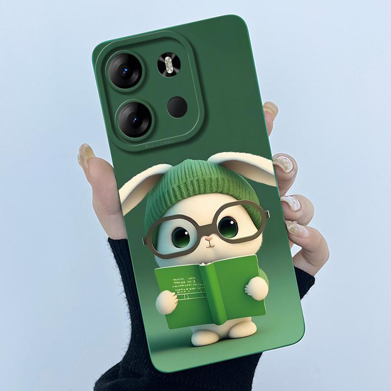 For Tecno Spark Go 2023 Pop 7 Pro BF7 Infinix Smart 7 Plus Smart7 HD Case Lovely Cartoon Cat Liquid Silicone Soft TPU Back Cover