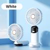 Handheld Fan Portable Neck Hanging Fan 5 Speed USB Rechargeable with Phone Stand and Display Screen Mini Foldable Fan for Travel