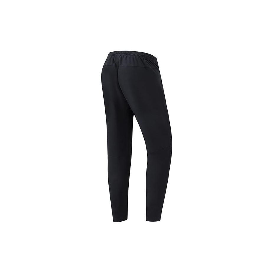 Anta Running Series Solid Color Straight Leg Quick Dry Knitted Sports Pants Men Pants Black 952335501-1