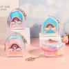 Creative Rainbow Laser Transparent Coin Purse: Sweet Lady Small Wallet, Key and Lipstick Holder, Earphone and Coin Pouch.