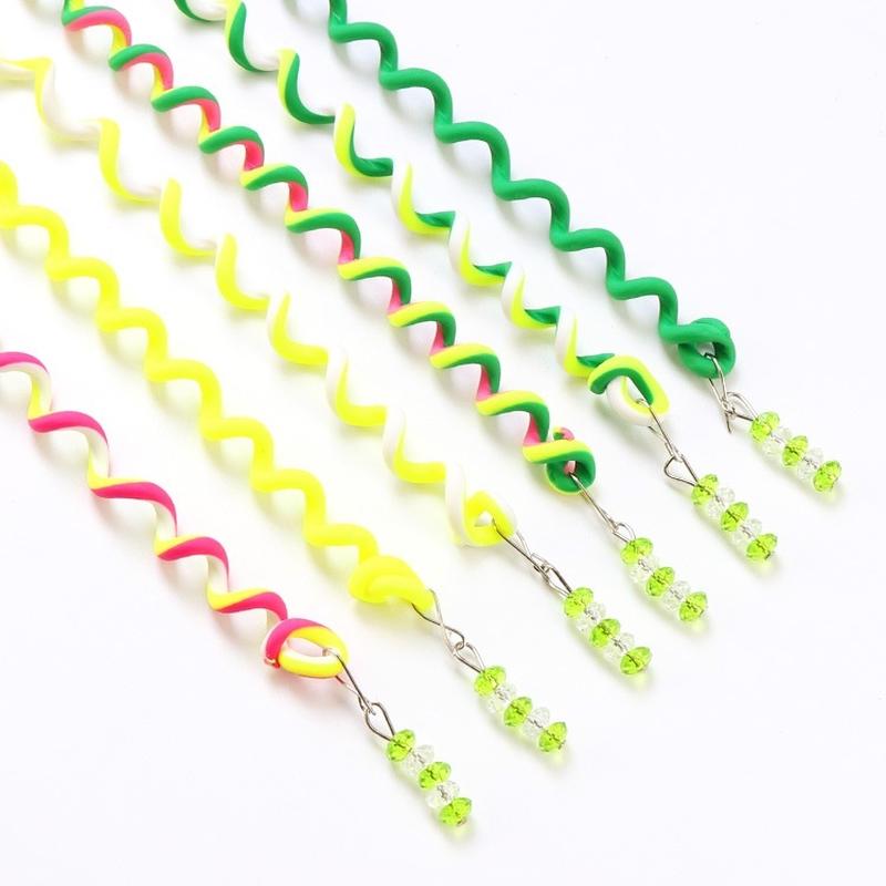 6Pcs1Set Kids Curler Hair Braid Hair Sticker Baby Girls' Decor Hair Accessories.