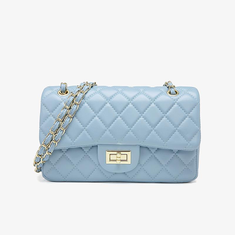Bag Women's Summer New Single Shoulder Oblique Span Chain Bag Rhombus Small Square Bag Solid Color