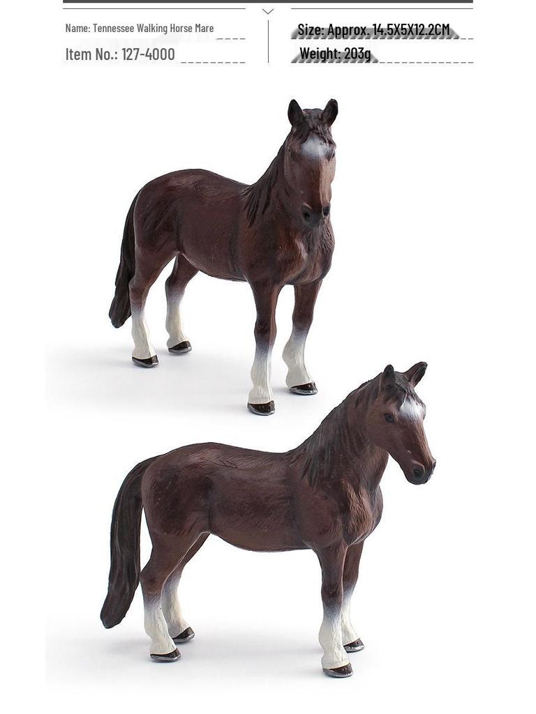 Cross-Border Kids' Wild Animal Horse Models - Dutch Draft Stallion & Tennessee Walking Mare Ornaments