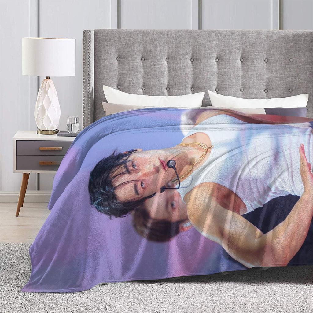 choi san bad ateezs Blanket Coral Fleece Plush Cozy Ultra-Soft Throw Blanket for Bedding Bedspreads