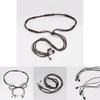 Bohemian Ethnic Waist Rope With Wooden Beads Handmade Tie For Leisure And Festival Looks