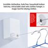 Retractable Clothesline Punch-free Indoor Space-Saving Storage Hanger Laundry Lines Home Bathroom Drying Rack Accessories