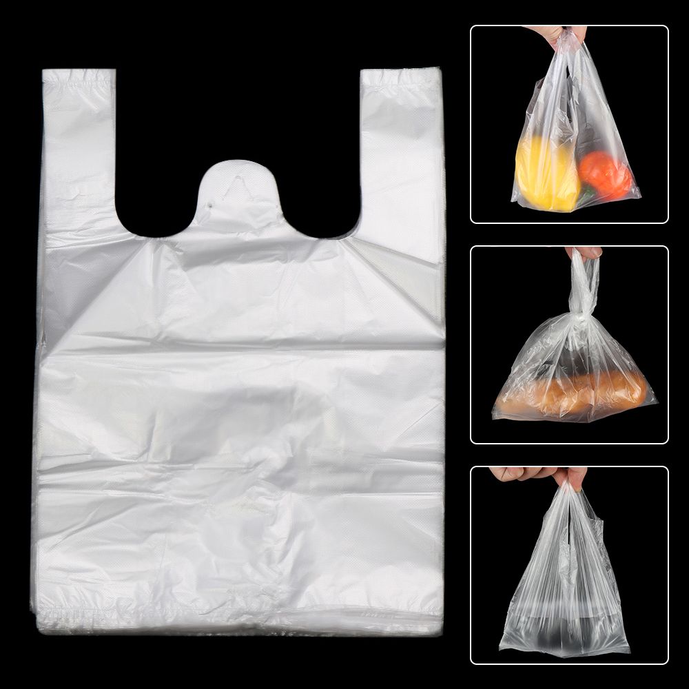 

С ручкой Пластиковый пакет для покупок Организация супермаркета Кухонные сумки для хранения Упаковка для еды 50pcs 20x30cm