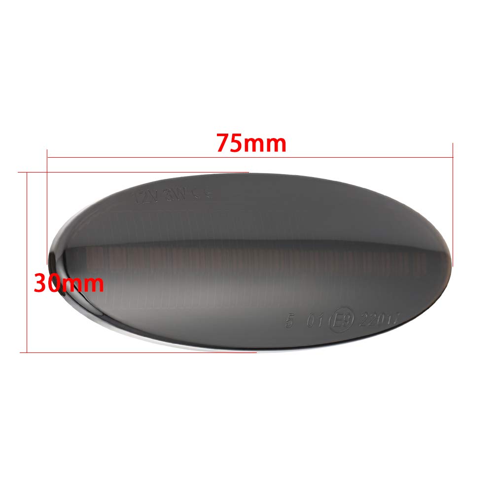 1 Pair LED Dynamic Side Marker Lights Turn Signal Lights Sequential Blinker Lights Canbus