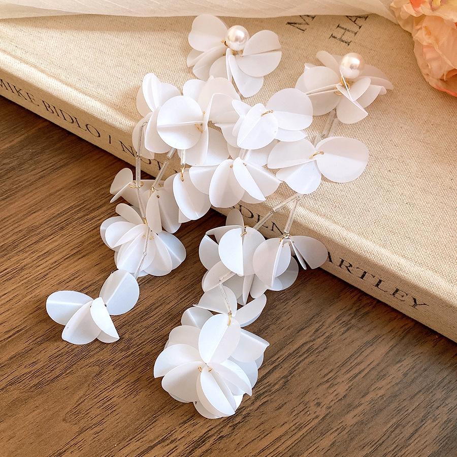 

Summer Night Evening Wind~ Silver Needle Shell Round Fringed Earrings Retro Holiday Wind Earrings Light Luxury Premium Earrings Women