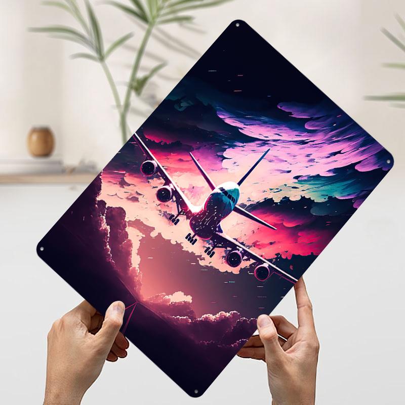 War Plane Metal Poster Custom Wall Art Retro Vintage Tinplate Signs for Man Cave Modern Home Decoration Luxury Office Decor Room