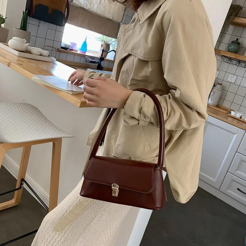 Luxury Brand Crossbody Bags For Women Fashion Design Underarm Woman Shoulder Bag Female Handbag And Purses Solid Color