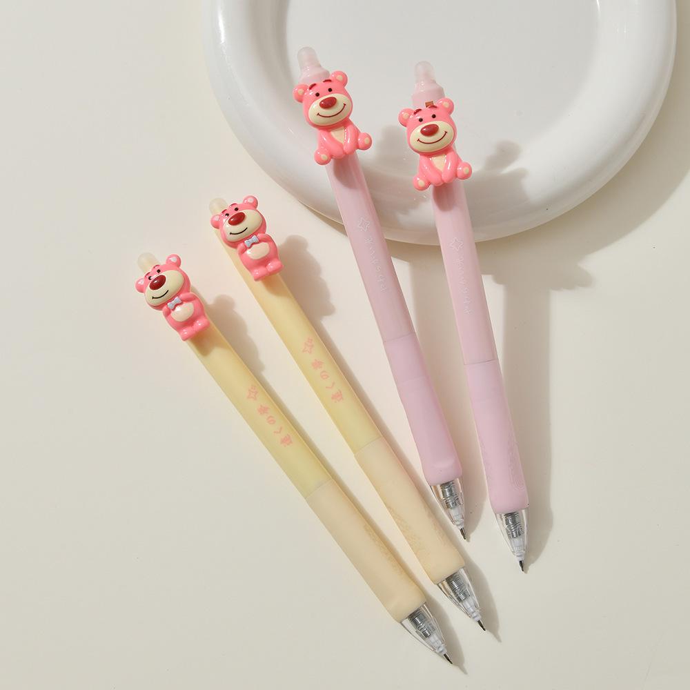 

Chenxi Crystal Blue Erasable Gel Pen with Cute Bear Clickable Design, 0.5mm 0.5mm