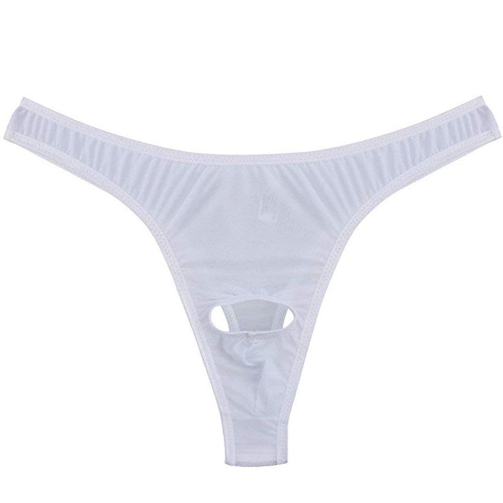 Pupule holomua Sexy Bikini Super Boxer Briefs Men's Front-Open T-Back Panties, Underwear, Front-Opening, C-String, O-Back Briefs, Sexy, Low-Rise,