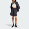 Adidas Originals Adicolor Cargo Shorts With Striped Print Logo And Mid-Rise Relaxed Fit Women Bottoms Black JH1077