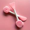 1Pcs Facial Cleansing Brushes Includes a Dual-Headed Brush for Facial Cleansing And a Nose Brush. A Multifunctional Dual-Headed Brush