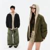 Parjacka med huva i bomull - 2025 Höst/Vinter Trend, Ungdom Casual Kläder.