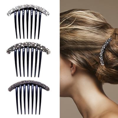 Strass Inzet Kamplaat Haar Haaraccessoires Eenvoudig Temperament Pony Plaat Haar Tandkam Veelzijdige Hoofddeksels