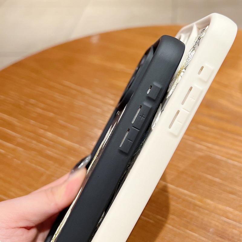 Für iPhone 16 Pro Max 15 Plus 14 Pro 13 12 11 XS XR 8 7 Telefon Fall Shell Weiß Blume Drucken TPU Matte Stoßfest Weiche Silikon Zurück Abdeckung