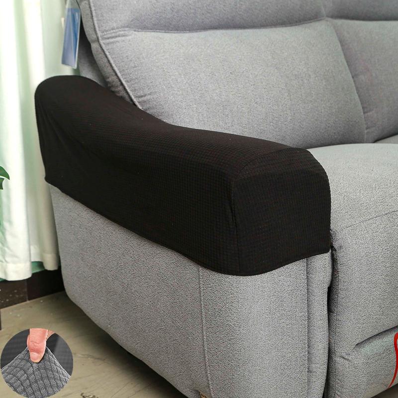 2 PCS Solid High Quality Removable Armrest Covers Furniture Stretchy Chair Sofa Couch Arm Protector Home & Living Furniture
