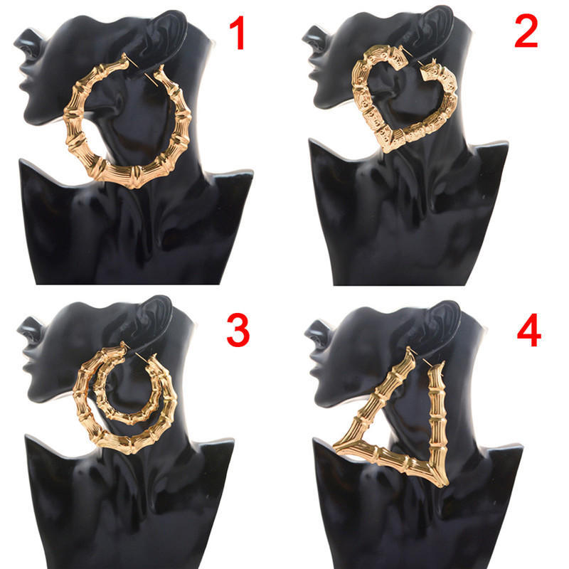 Large Bamboo Earrings Hip-Hop Earrings Ladies Hoop / Hoops Ear Circle