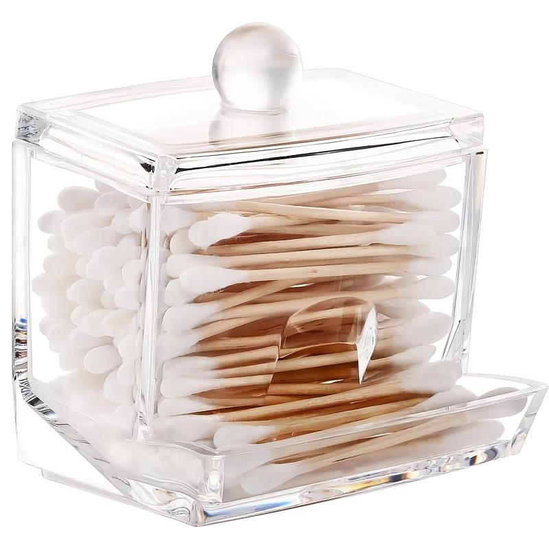 Transparent Cotton Swab Box, Jewelry Box, Storage Box, Crystal Cotton Swab Holder, Canisters