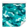 Turquoise and Mint Military Camouflage Wallpaper for Living Room and Bedroom 50x1000