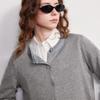 Chuyu Women's Color-block Hand-knit Cardigan