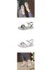 2025 Women's Versatile Korean-Style Rhinestone Flat Sandals with Soft, Non-Slip Sole.