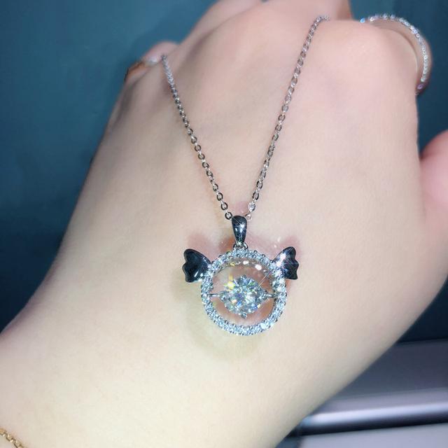 

Новое милое ожерелье с подвеской и блестящим цирконием для женщин для вечеринок, нежные аксессуары, хорошее качество, новые трендовые ювелирные изделия 45cm