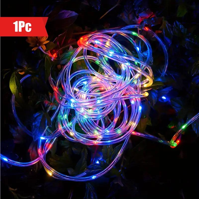 1pc 50/100 LEDs Multicolor Outdoor Solar String Tube Light Decorative Light for Courtyard Garden Landscape Holiday Party Decor