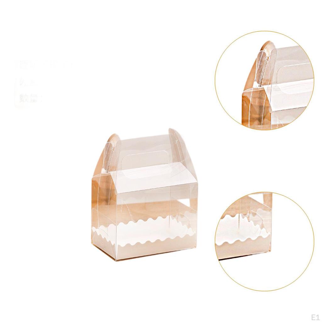 10 Pack Cake Boxes for Pastries And Cupcakes with Handle Outdoor Events