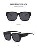 Luxury TR90 Square Frame Polarized Sunglasses - Unisex One-Piece, Dual-Use