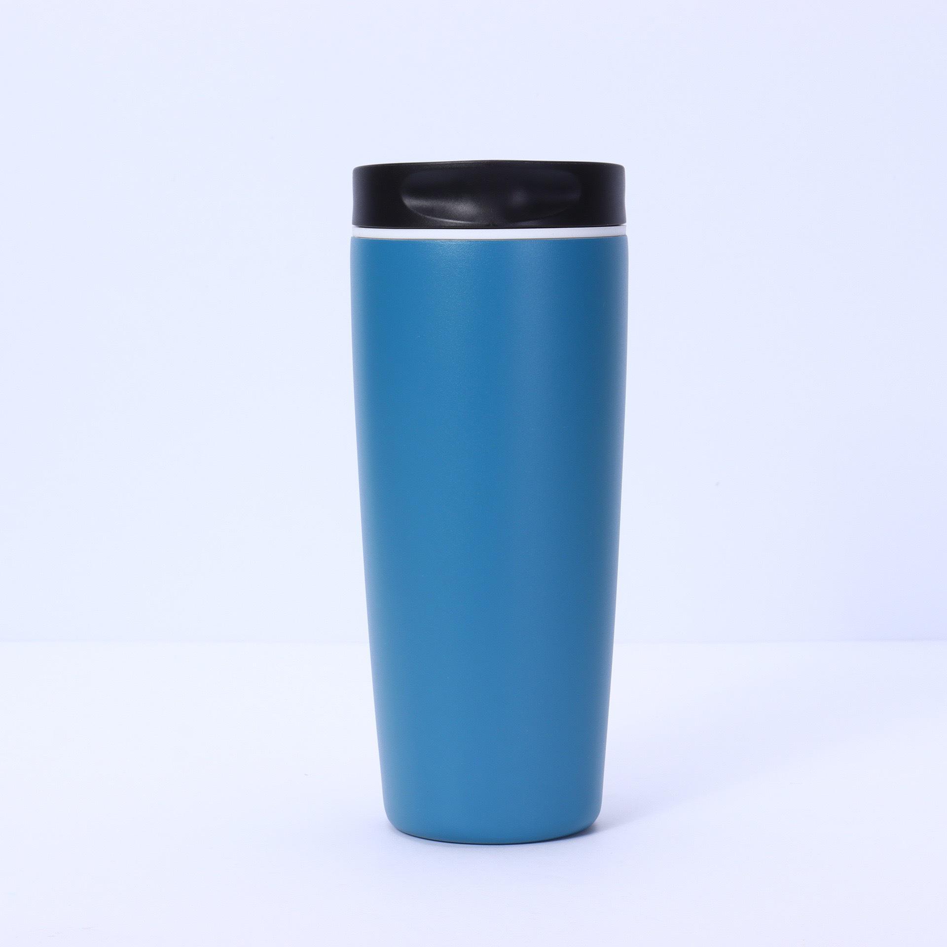 

Creative 304 Stainless Steel Insulated Travel Mug - Portable Coffee Cup for Students, Office, Outdoor & Business Use. 12oz темно-синього кольору