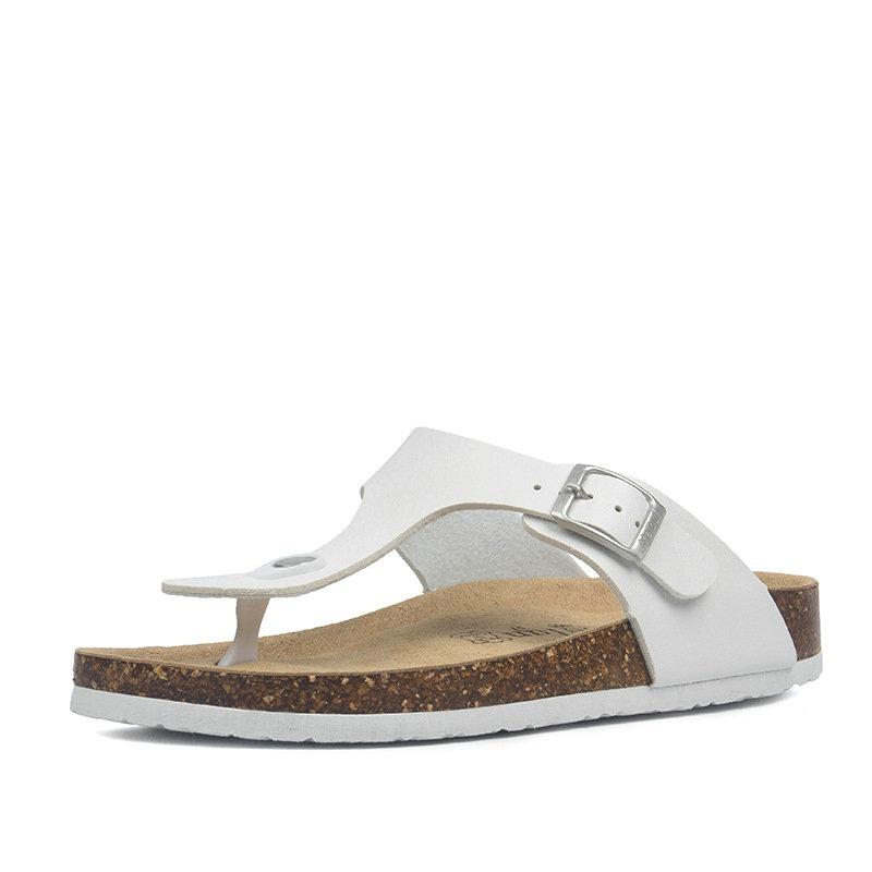 Fashion New Summer Cork Slippers Shoe Women Casual Mixed Color PU Flip Flops Holiday Beach Slides Flat With Plus Size 35-45