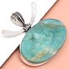Amazonite Drusy Gemstone Handmade Women's Unisex Silver Jewelry Pendant 1.75