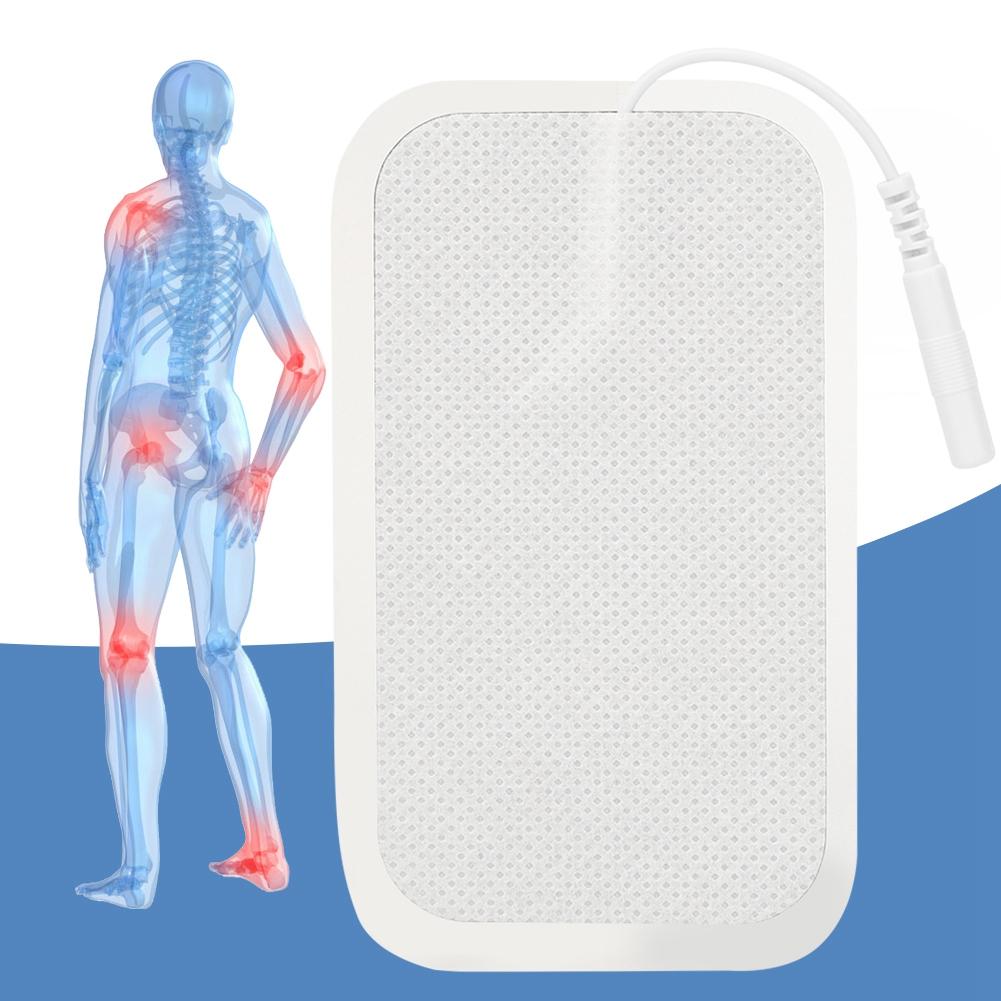 20Pcs 5x9cm Rectus Abdominis Muscle 2.0 Holes Electrode Slice Non Woven Fabrics Silicone Contact Pin Physical Therapy