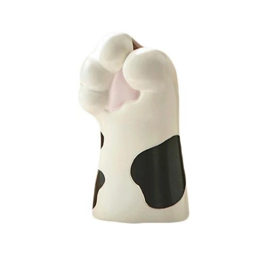 Cute Cat Paw Vase, Cartoon Paw Shaped Resin Flower Arrangement Vase, Desktop Decorative Plant Holder for Living Room, Bedroom, Bookshelf