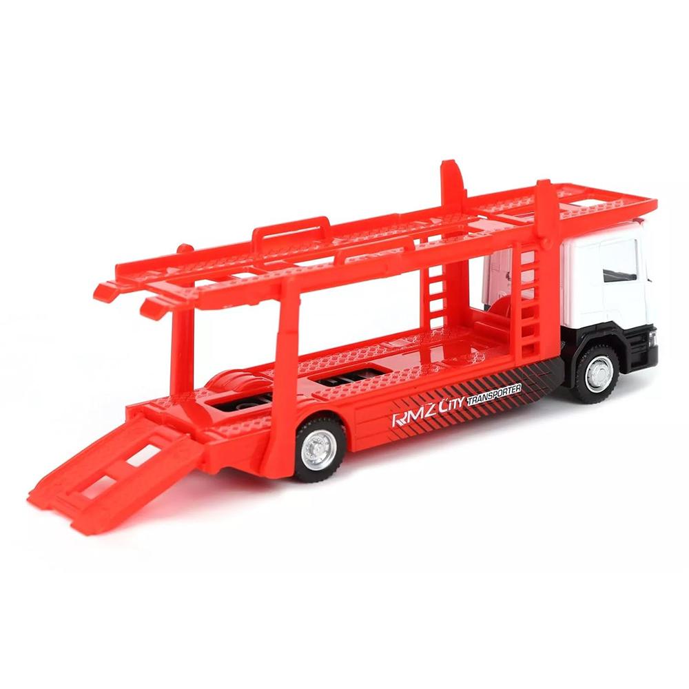 1/64 Scania Truck Car Carrier Trailer Transporter White Color