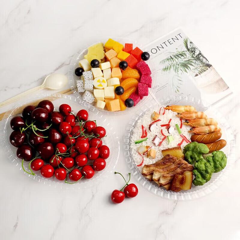 ZLIII 10-inch Extra Thick Disposable Round Plastic Plates, 10-Pack