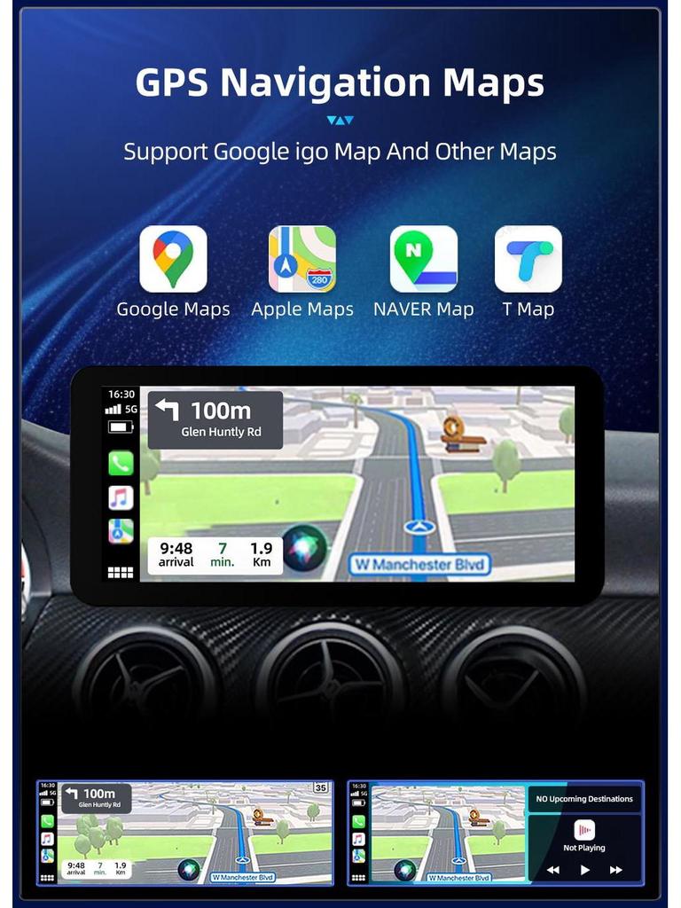 10.25-Inch CarPlay Navigation & Reversing Camera Screen for Mercedes CLA Class C117/X117