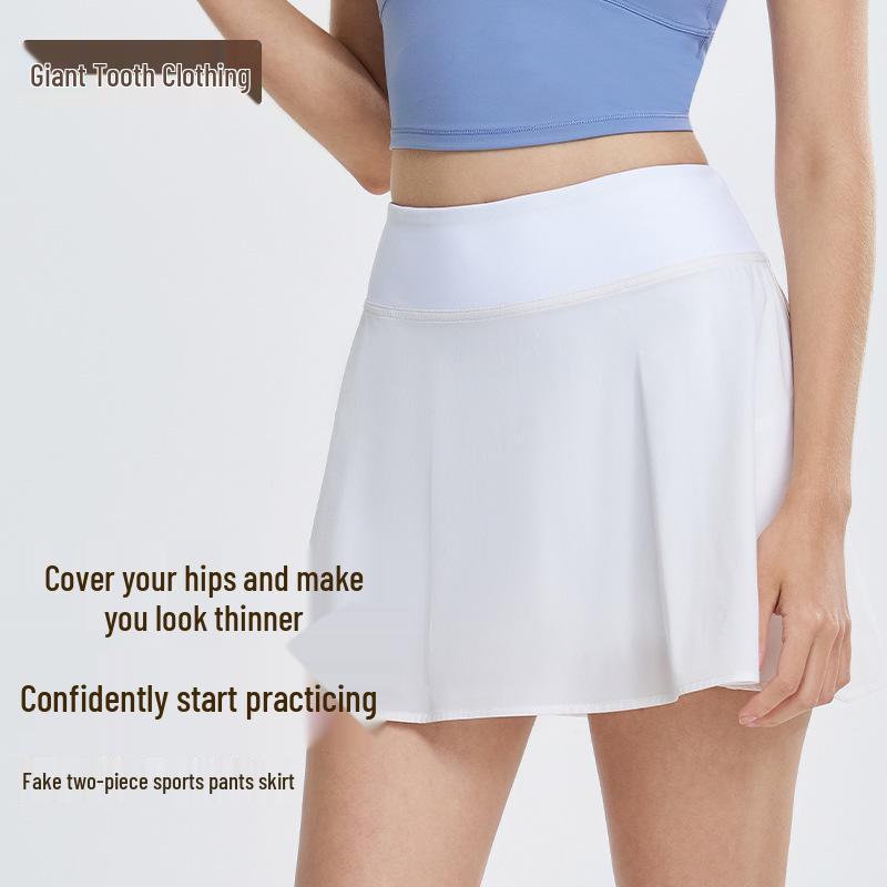 Women's Quick-Dry Lightweight Tennis Skirt with Elastic Shorts