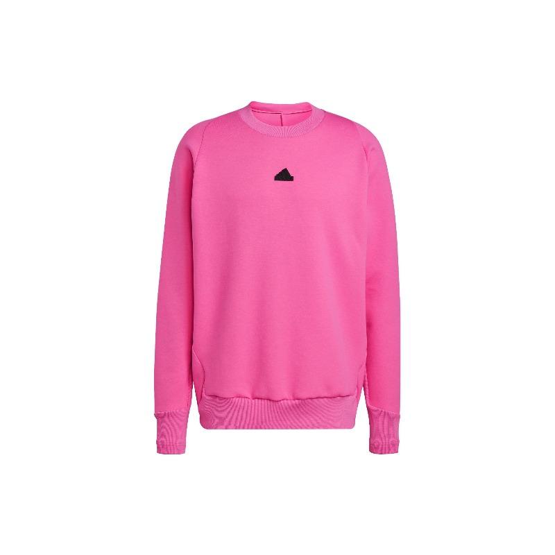 adidas ZNE. Moletom Premium Logo Liso Secagem Rápida Esportivo Casual Gola Redonda Manga Longa Masculino Moletom Rosa IN5111