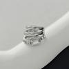 1Pc Simple Square Zircon Clip Earrings for Women Three Layer Luxury Rhinestone Ear Cuff Clip Without Pierced Ear Cuff Jewelry