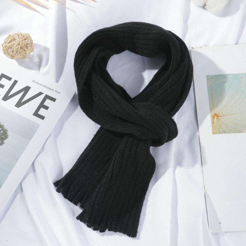 

Зимний детский шарф Теплый вязаный детский шарф для мальчиков девочек Однотонный Толстый Мягкий Унисекс Детский Утеплитель для шеи Подарок для малыша 125*10cm