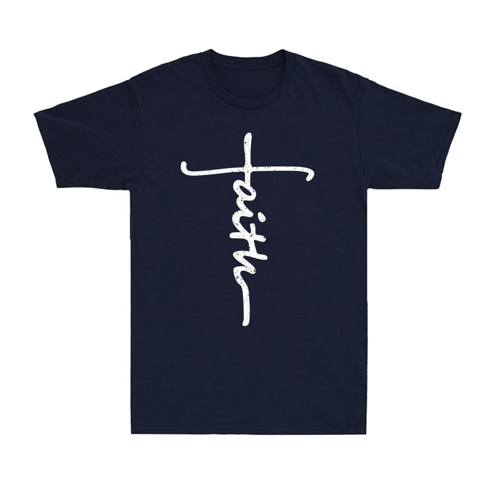 Faith Cross Funny Christian Christianity Faith Religious Retro Unisexs Tshirt