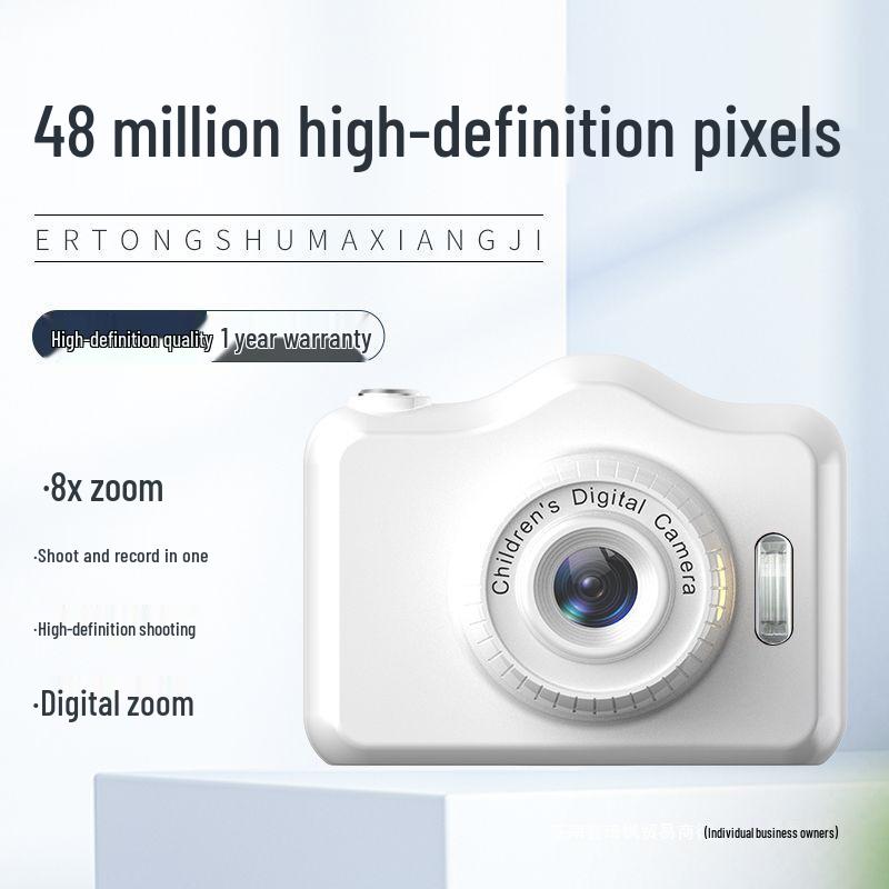 9600W Retro Dual-Lens Cute Digital Camera for Students - Capture and Transfer Photos To Mobile Phone