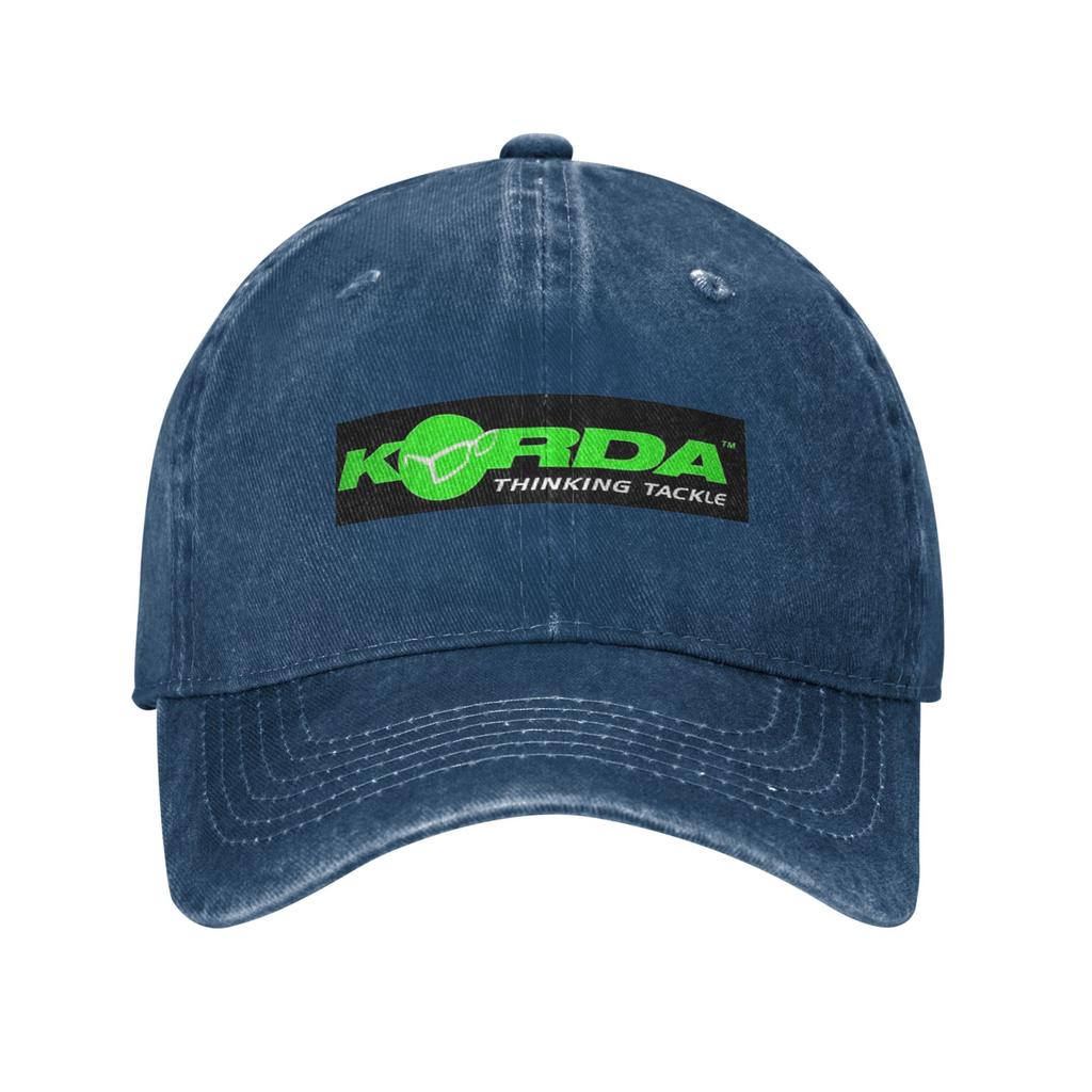 Korda Fishing Logo Denim Fabric Cap Casual Baseball Caps Adjustable Hat Summer Unisex Baseball Hats